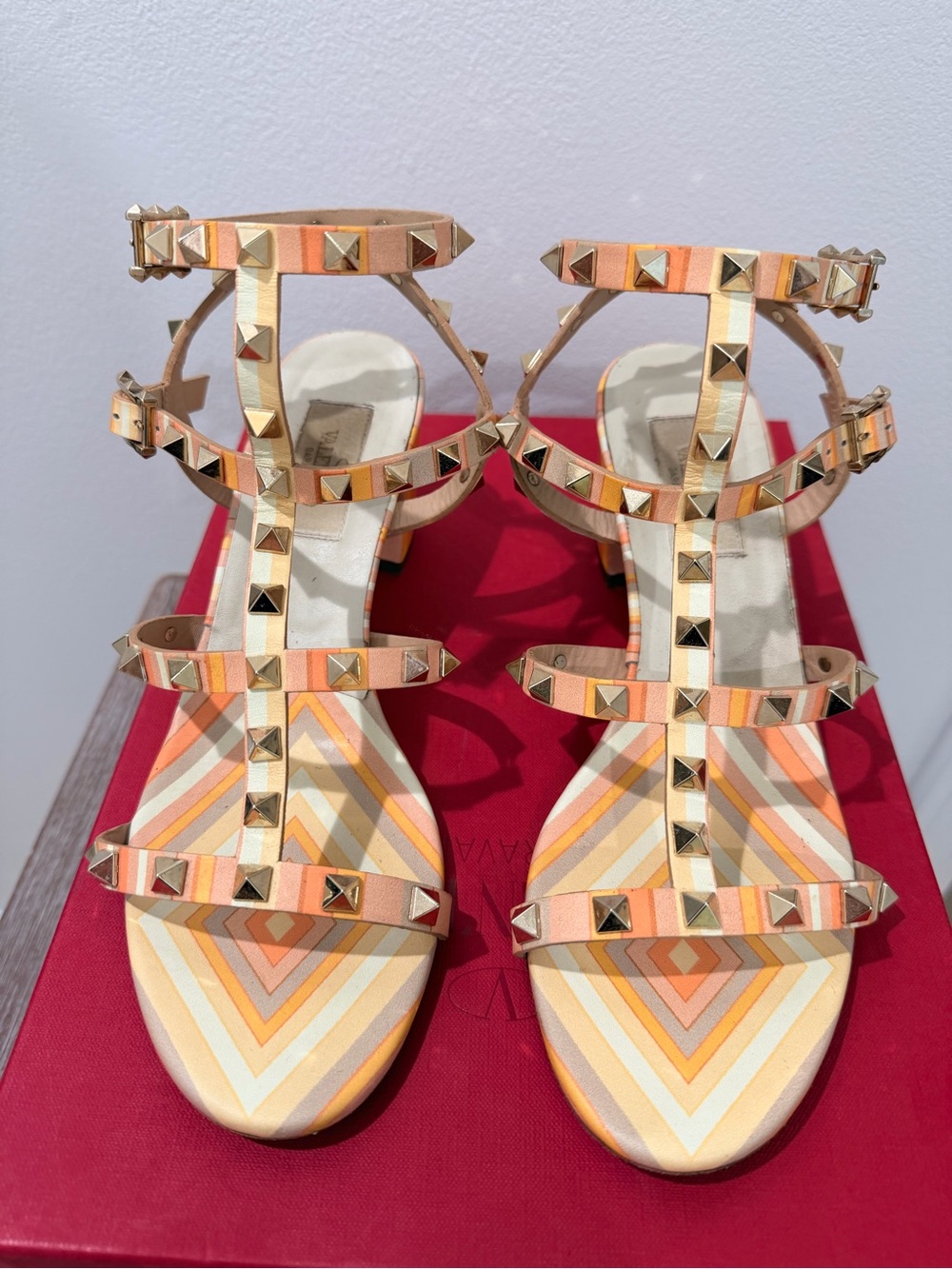 Valentino Rockstud Block Heels